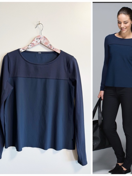lululemon athletica Tops - LULULEMON Out Of This World Long Sleeve Top Navy Blue Inkwell Size 10